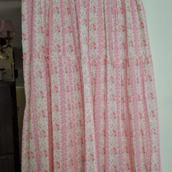 LoveShackFancy Chessie Heirloom  Fragrance Strawberry Macaroon Maxi Dress NWT - Picture 7 of 16